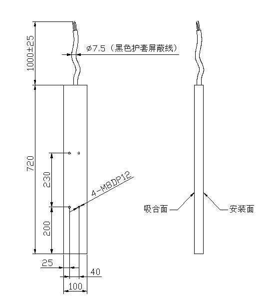 方形机械手电永吸盘乐鱼在线最新官网-乐鱼(中国)
尺寸图